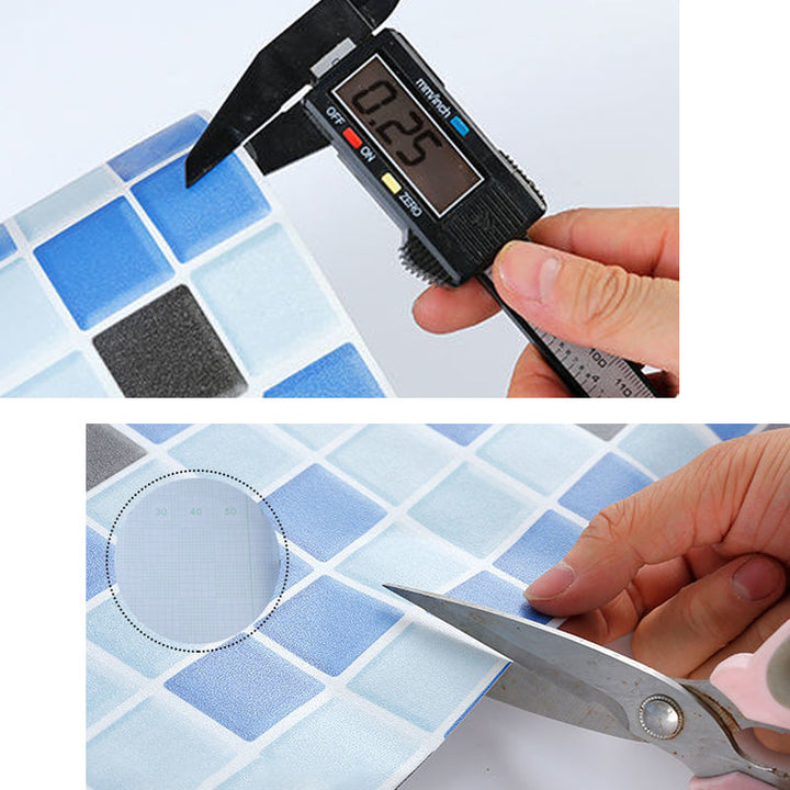 BowLift | Square Grid Peel and Stick Tile PVC Mosaic Tile for Kitchen Backsplash