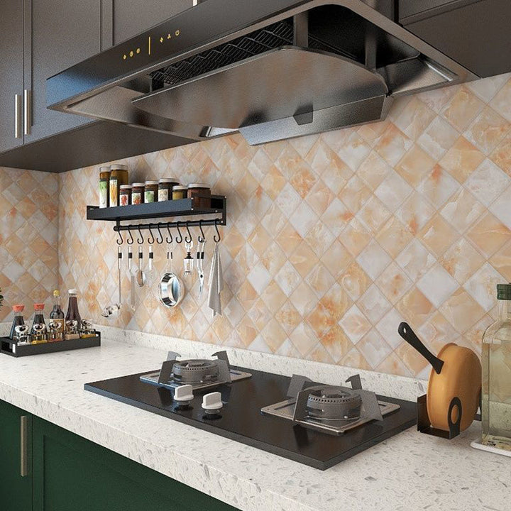 BowLift | Square Grid Peel and Stick Tile PVC Mosaic Tile for Kitchen Backsplash
