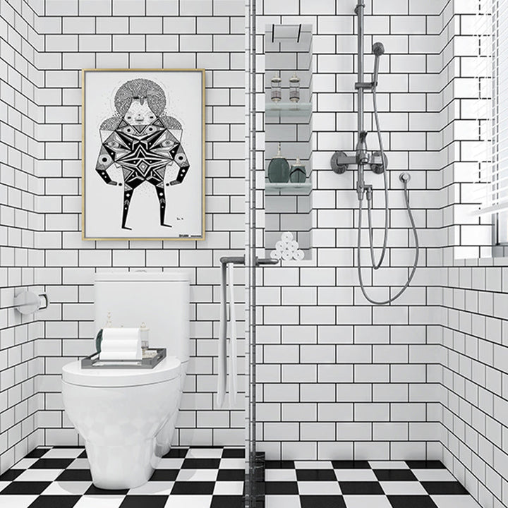BowLift | Rectangular Peel-and-Stick Tiles PVC Single Tile for Kitchen and Bathroom