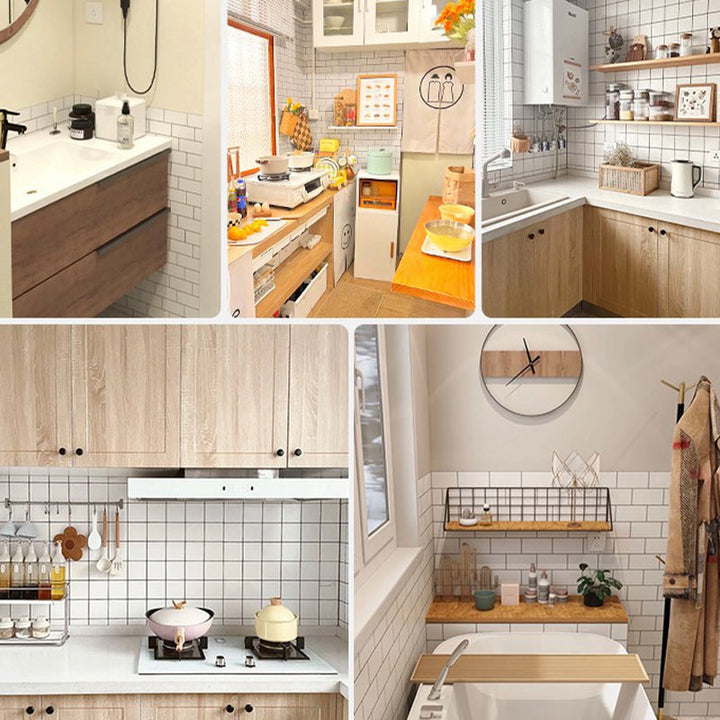 BowLift | Rectangular Peel-and-Stick Tiles PVC Single Tile for Kitchen and Bathroom