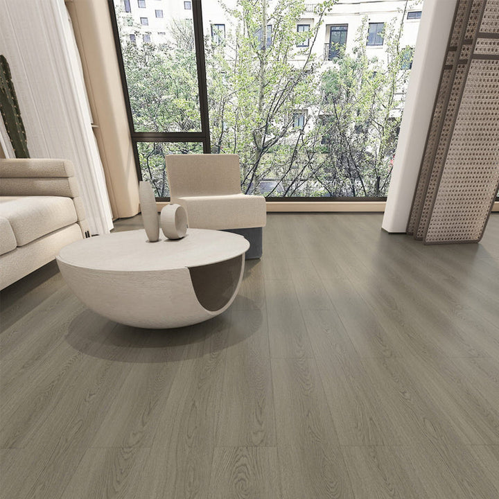 BowLift | 49"x8" width E0 natural solid wood laminate flooring, click-lock, waterproof