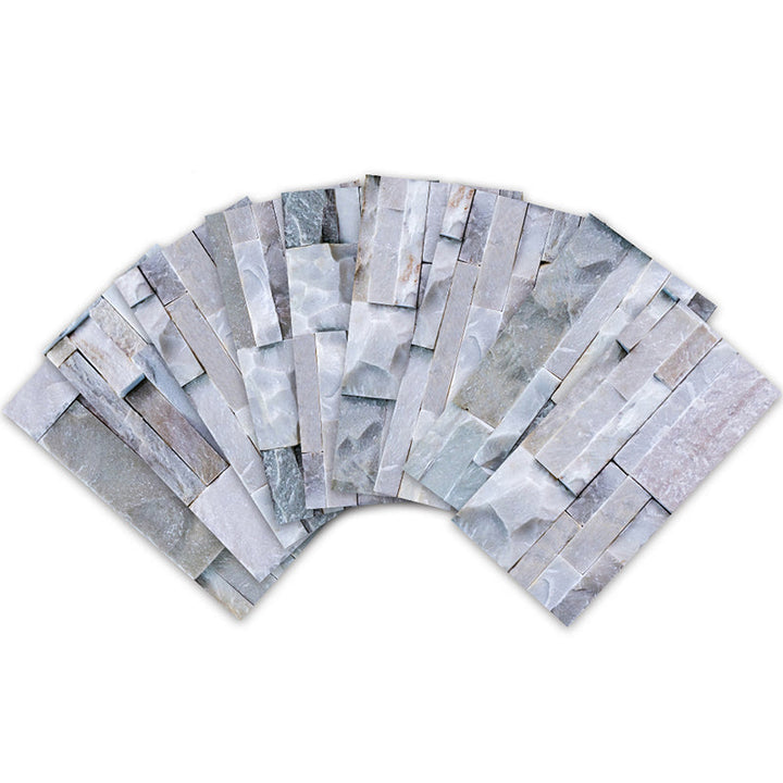 BowLift | Modern Gray PVC Peel and Stick Tiles Rectangular Stacked Stone Mosaic Tile