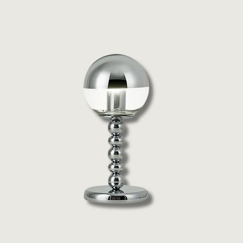 BowLift | MirrorGlow – Minimalist Chrome Table Lamp