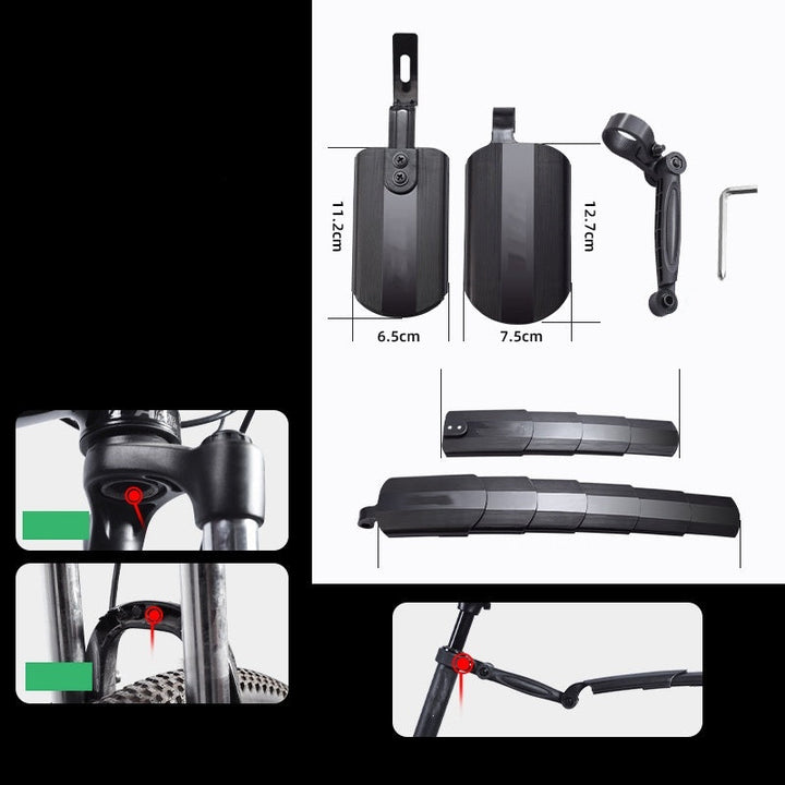 Bike mudguard set retractable adjustable | Bowlift