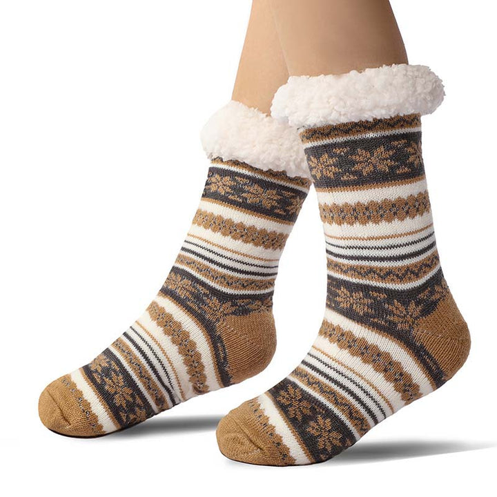 BowLift | Snowflake Ultra-thick Cashmere Slipper Home Socks