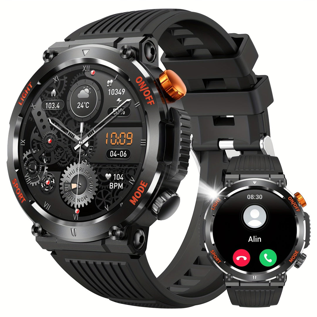 Jack - Waterproof Smartwatch with LED Flashlight and Sleep Monitor Bowlift