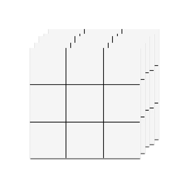 BowLift | Modern Square Grid Single Plate Plastic Peel & Stick Field Tile