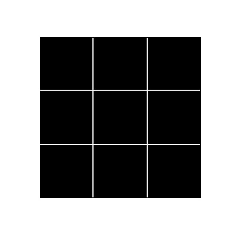 BowLift | Modern Square Grid Single Plate Plastic Peel & Stick Field Tile