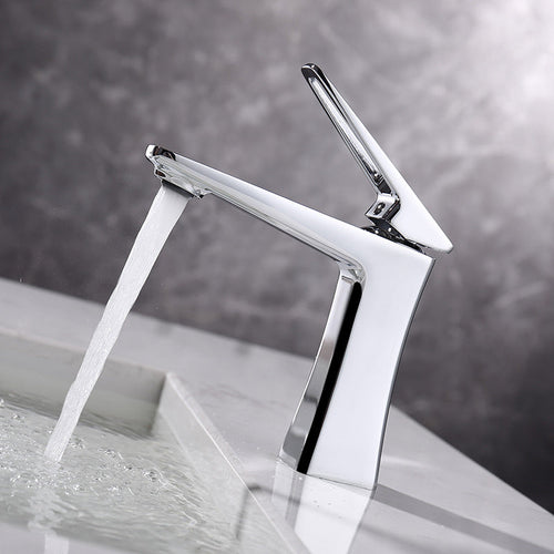 BowLift | Glam Vessel Sink Faucet Brass Lever Handles with Drain Assembly Sink Mixer