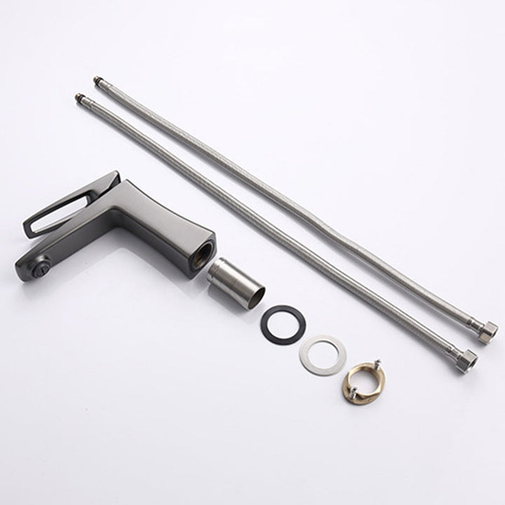 BowLift | Glam Vessel Sink Faucet Brass Lever Handles with Drain Assembly Sink Mixer