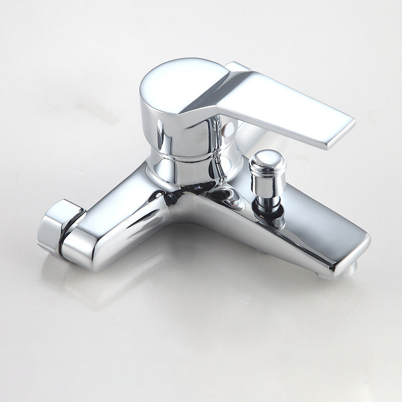 BowLift | Modern Silver Faucet Copper with 1-Handle 2-Hole Bathroom Faucet