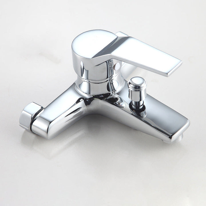 BowLift | Modern Silver Faucet Copper with 1-Handle 2-Hole Bathroom Faucet