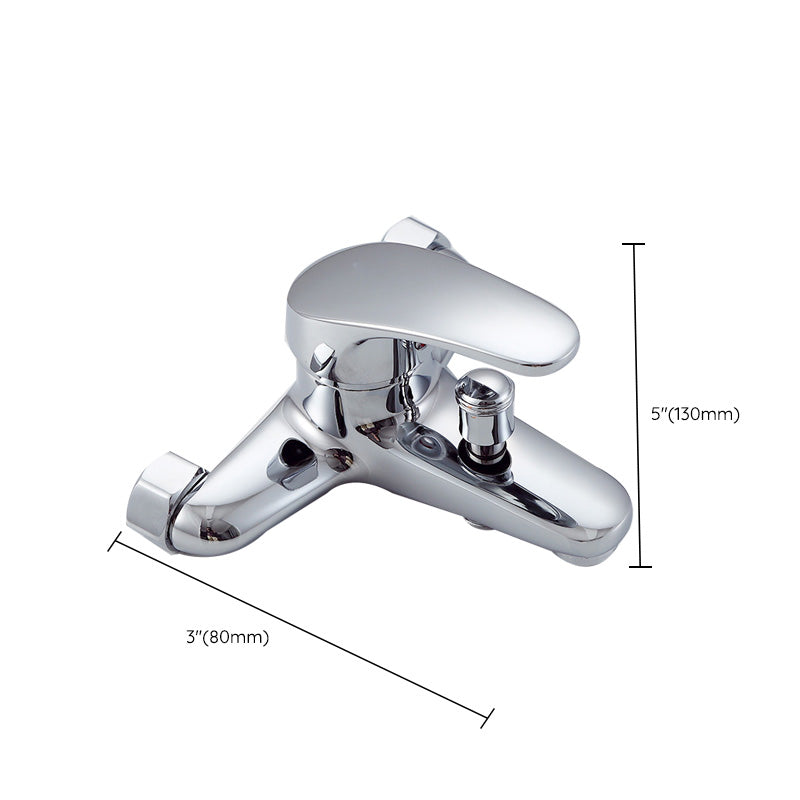 BowLift | Modern Silver Faucet Copper with 1-Handle 2-Hole Bathroom Faucet