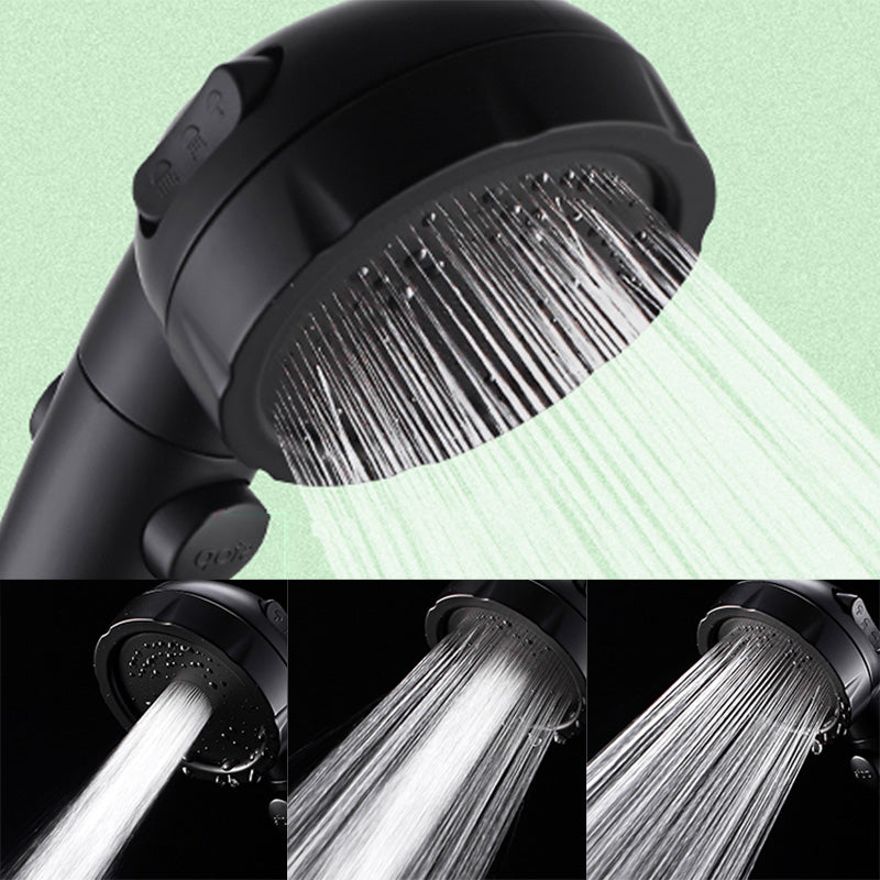 BowLift | Contemporary Shower Head Round Handheld Shower Head Combination in Black