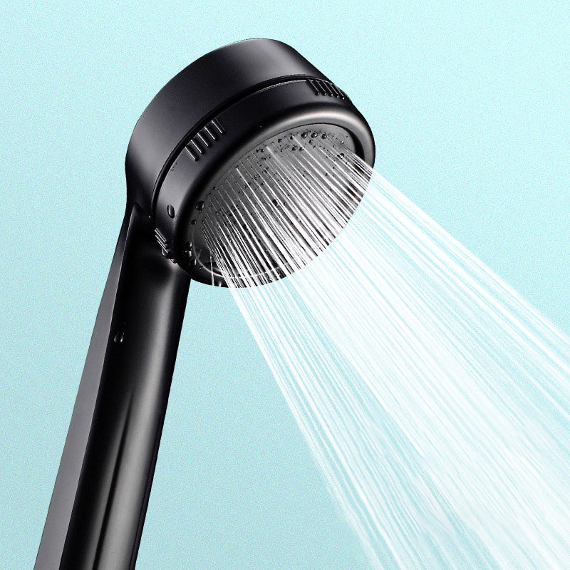 BowLift | Contemporary Shower Head Round Handheld Shower Head Combination in Black