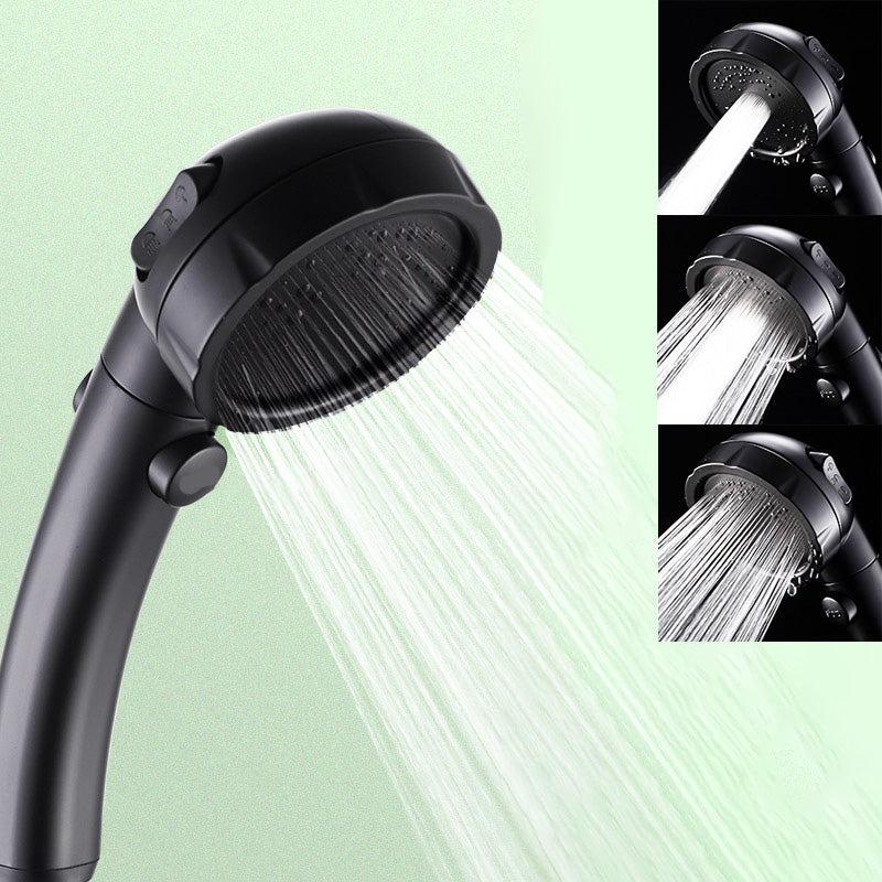 BowLift | Contemporary Showerhead Round Handheld Showerhead Combination in Black