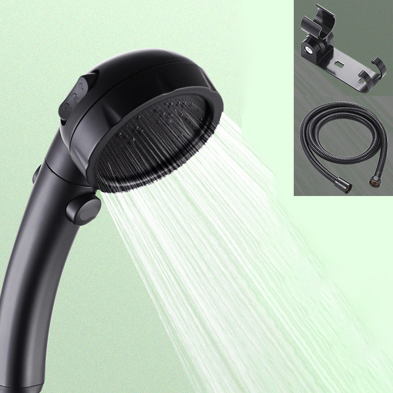 BowLift | Contemporary Shower Head Round Handheld Shower Head Combination in Black