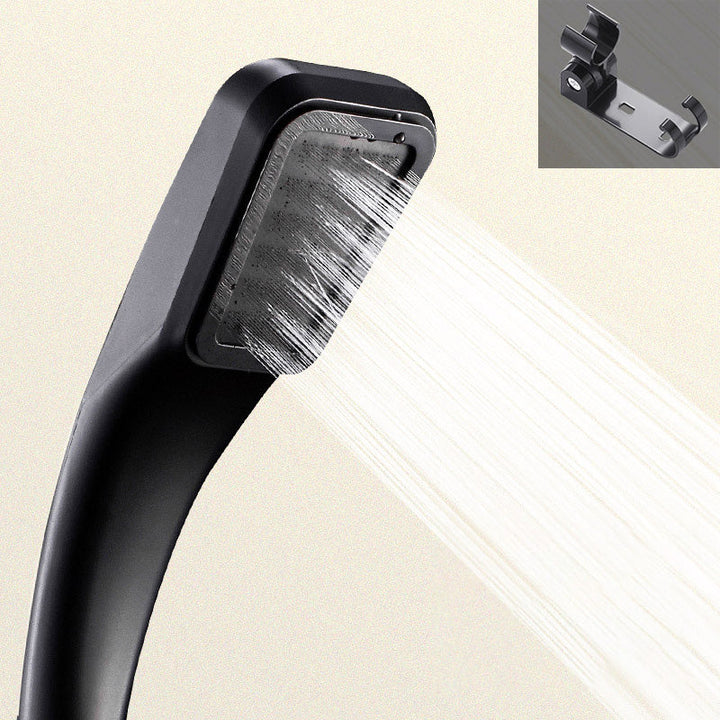 BowLift | Contemporary Showerhead Round Handheld Showerhead Combination in Black