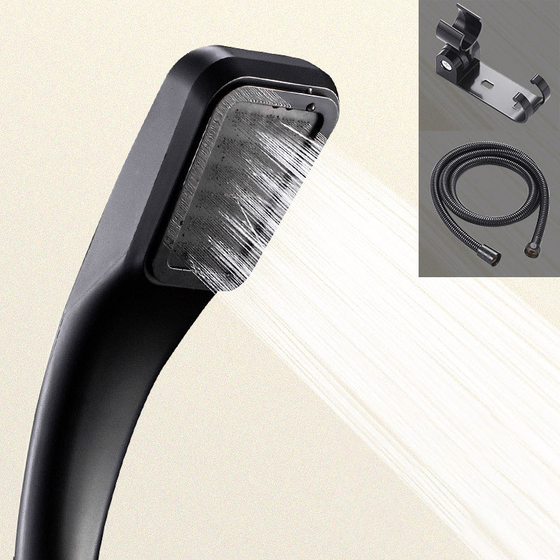 BowLift | Contemporary Shower Head Round Handheld Shower Head Combination in Black