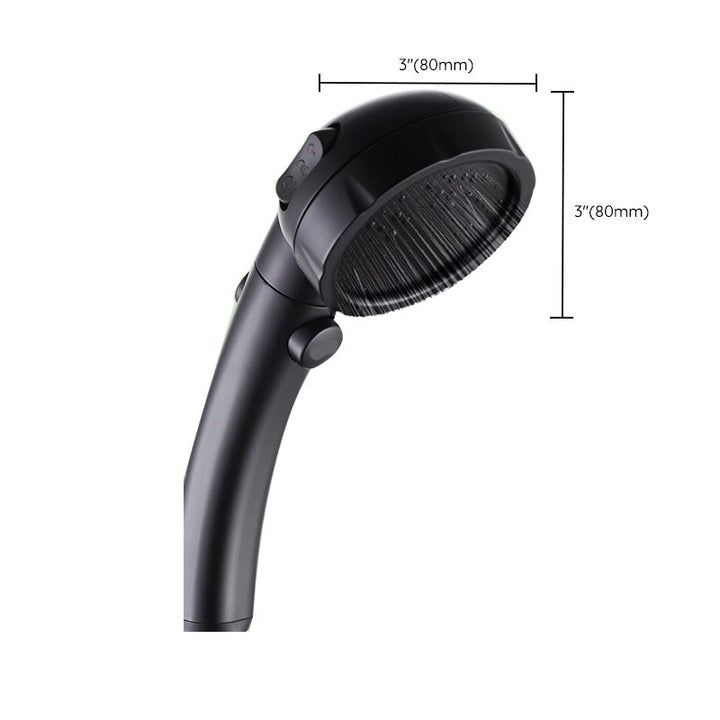 BowLift | Contemporary Showerhead Round Handheld Showerhead Combination in Black