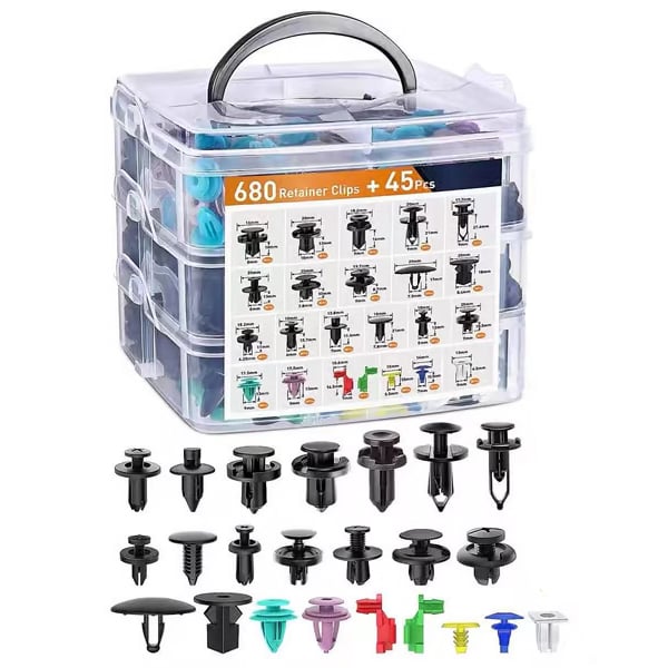 Car Fastening Clips Set 680 Pieces | Bowlift