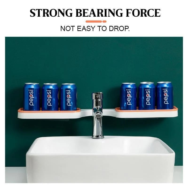 BowLift | Redatable Bathroom Corner Shelf — Drill-free Storage Stand with Drain Holes