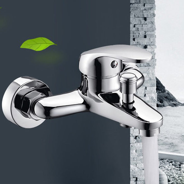 BowLift | Modern Silver Bathtub Spout Single-Hole and Two-Hole Installation Faucet