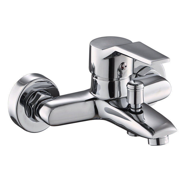 BowLift | Modern Silver Bathtub Spout Single-Hole and Two-Hole Installation Faucet