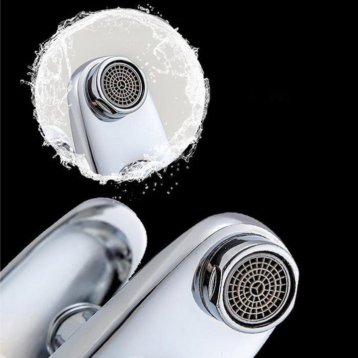 BowLift | Modern Silver Bathtub Spout Single-Hole and Two-Hole Installation Faucet