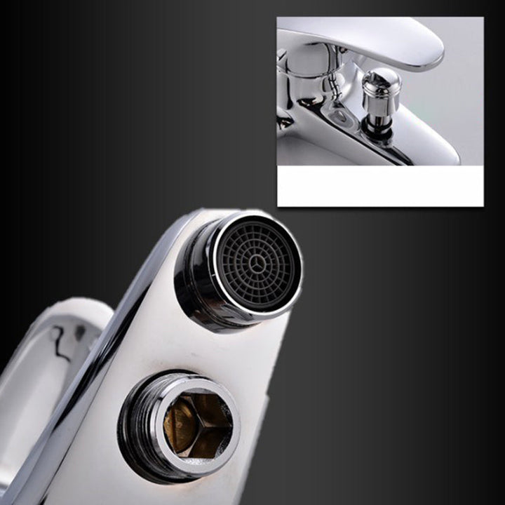 BowLift | Modern Silver Bathtub Spout Single-Hole and Two-Hole Installation Faucet