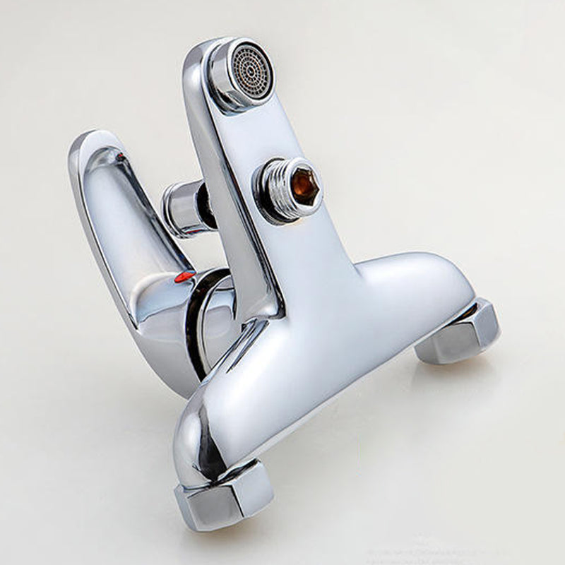 BowLift | Modern Silver Bathtub Spout Single-Hole and Two-Hole Installation Faucet