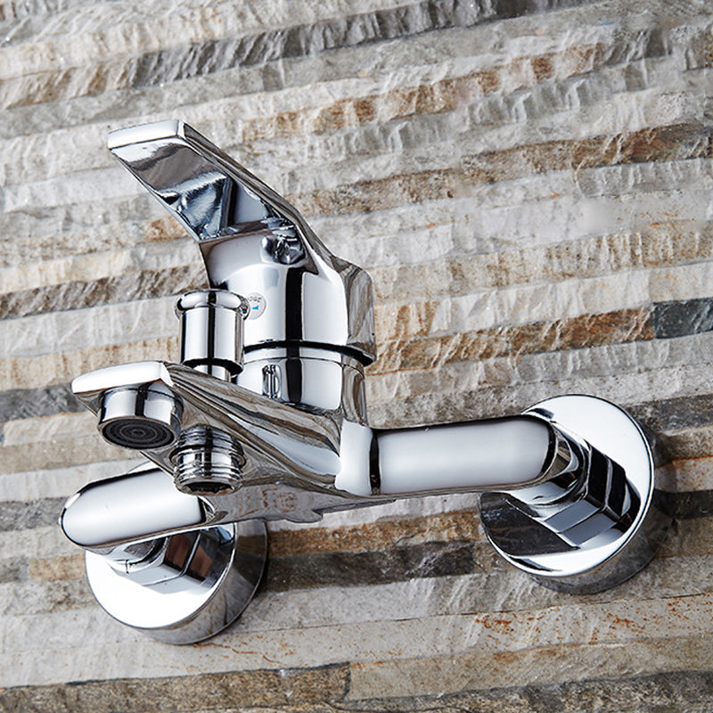 BowLift | Modern Silver Bathtub Spout Single-Hole and Two-Hole Installation Faucet