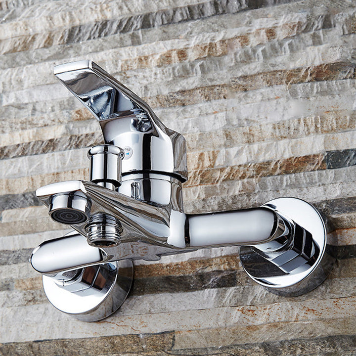 BowLift | Modern Silver Bathtub Spout Single-Hole and Two-Hole Installation Faucet