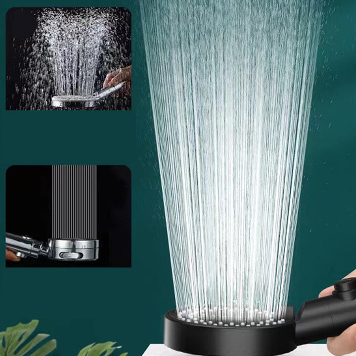 BowLift | Round Handheld Showerhead Plastic Adjustable Spray Pattern Showerhead for Home