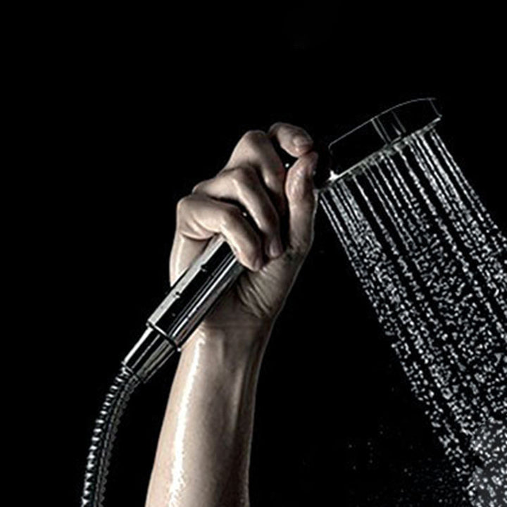 BowLift | Silver Hand Shower 3 Spray Stainless Steel Wall Mount Shower Head