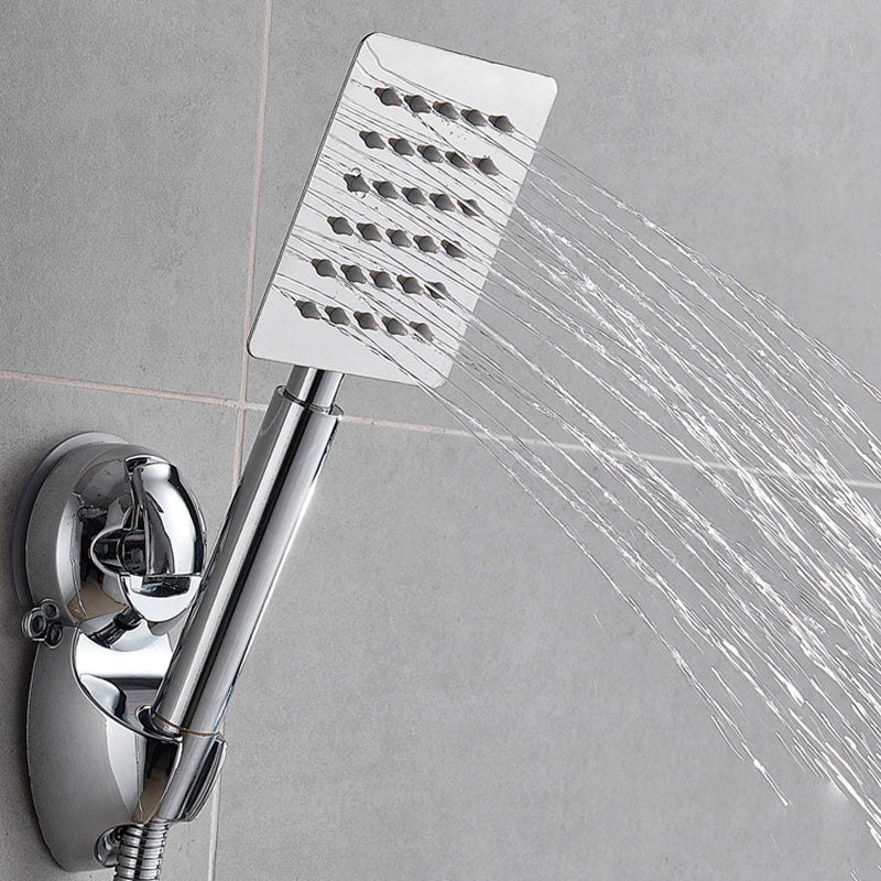 BowLift | Silver Square Double Shower Head Modern Water Filtration Wall-Mounted Shower Head