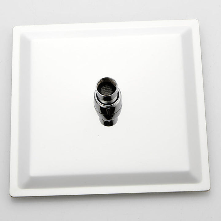 BowLift | Silver Square Double Shower Head Modern Water Filtration Wall Mounted Shower Head