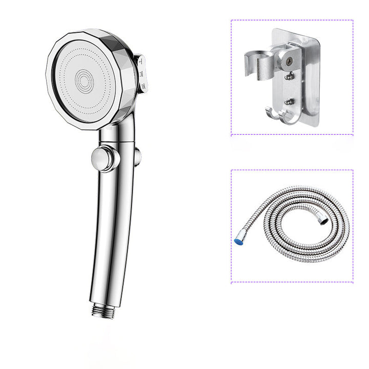 BowLift | Modern Handheld Showerhead Silver Round Standard Showerheads