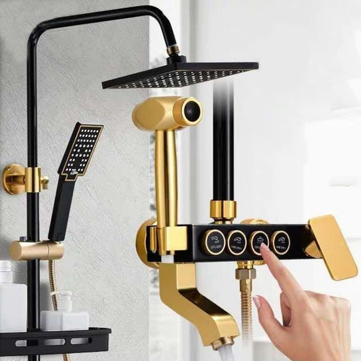 BowLift | Modern adjustable swivel shower head metal shower fitting on the wall