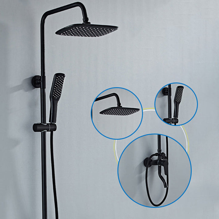 BowLift | Modern adjustable swivel shower head metal shower fitting on the wall