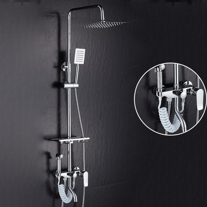 BowLift | Modern adjustable swivel shower head metal shower fitting on the wall