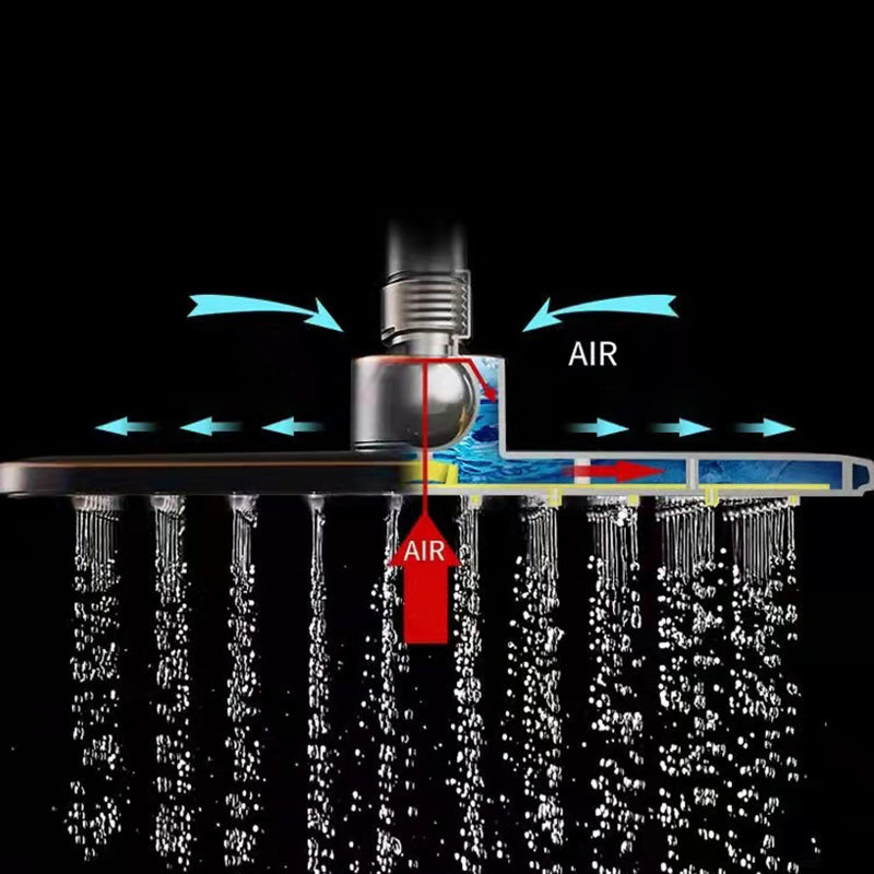 BowLift | Modern adjustable swivel shower head metal shower fitting on the wall