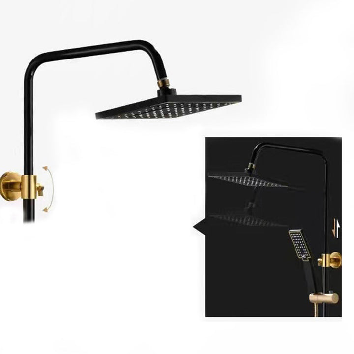 BowLift | Modern adjustable swivel shower head metal shower fitting on the wall