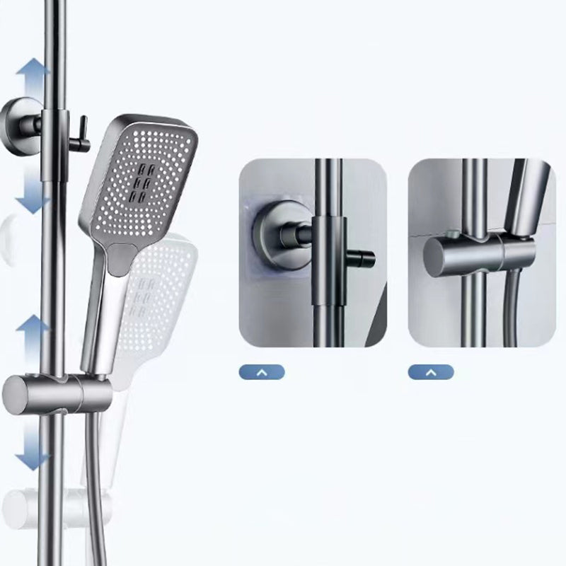 BowLift | Modern adjustable swivel shower head metal shower fitting on the wall