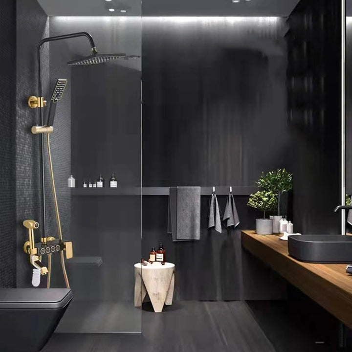 BowLift | Modern adjustable swivel shower head metal shower fitting on the wall