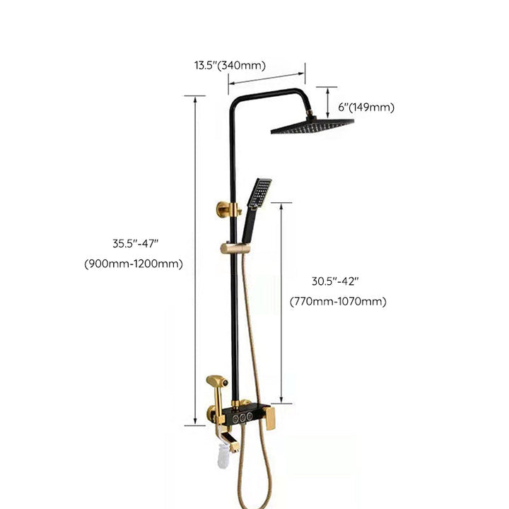 BowLift | Modern adjustable swivel shower head metal shower fitting on the wall