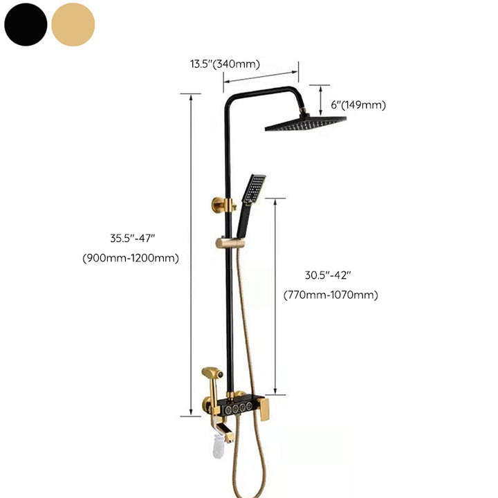 BowLift | Modern adjustable swivel shower head metal shower fitting on the wall
