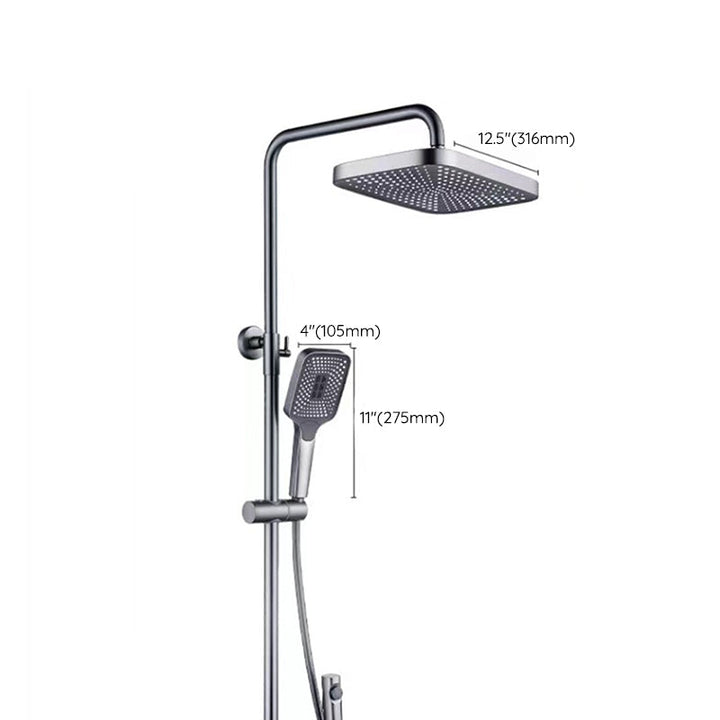 BowLift | Modern adjustable swivel shower head metal shower fitting on the wall
