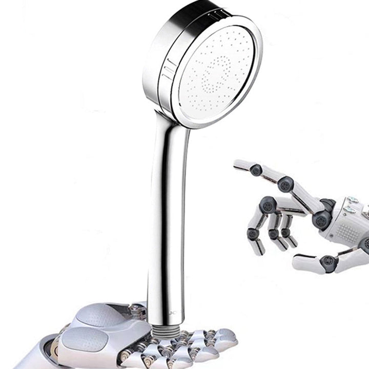 BowLift | Modern handheld shower head 5 spray patterns chrome round wall mounted shower head