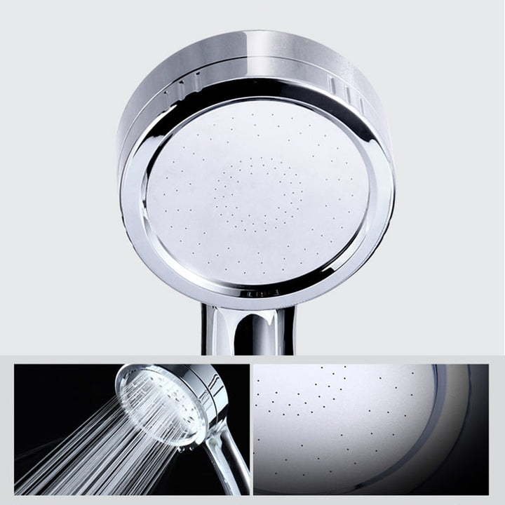 BowLift | Modern handheld shower head 5 spray patterns chrome round wall mounted shower head